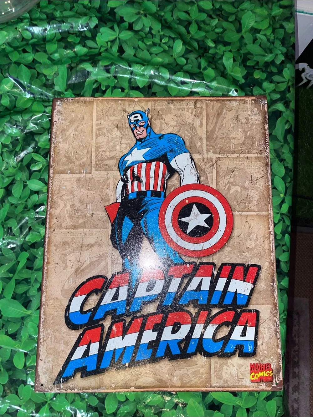 Marvel Captain America Vintage Comic Wall Art - Red, White, Blue